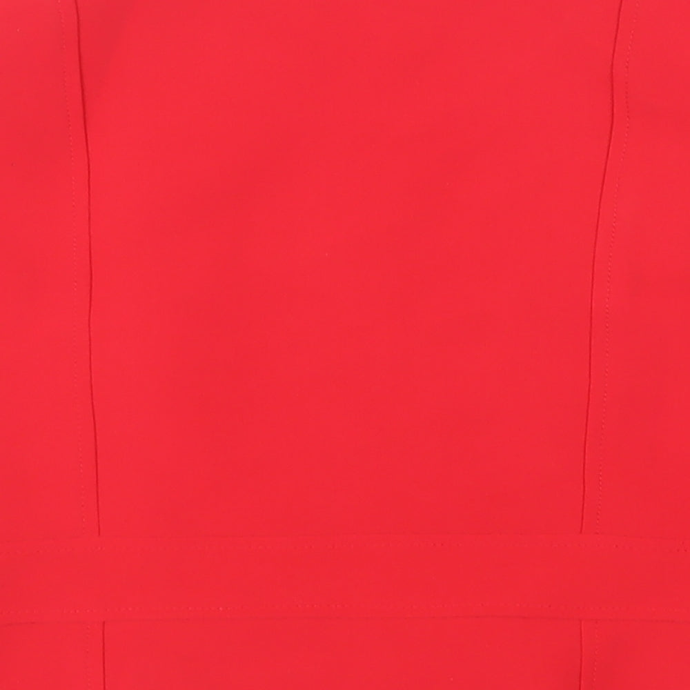 CC Womens Red Jacket Blazer Size 14 Button