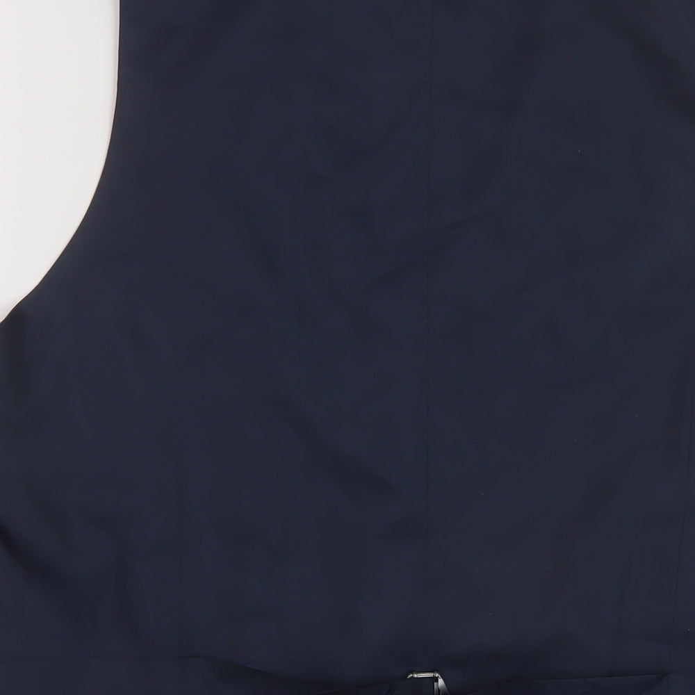 Marks and Spencer Mens Blue Wool Jacket Suit Waistcoat Size 42 Regular
