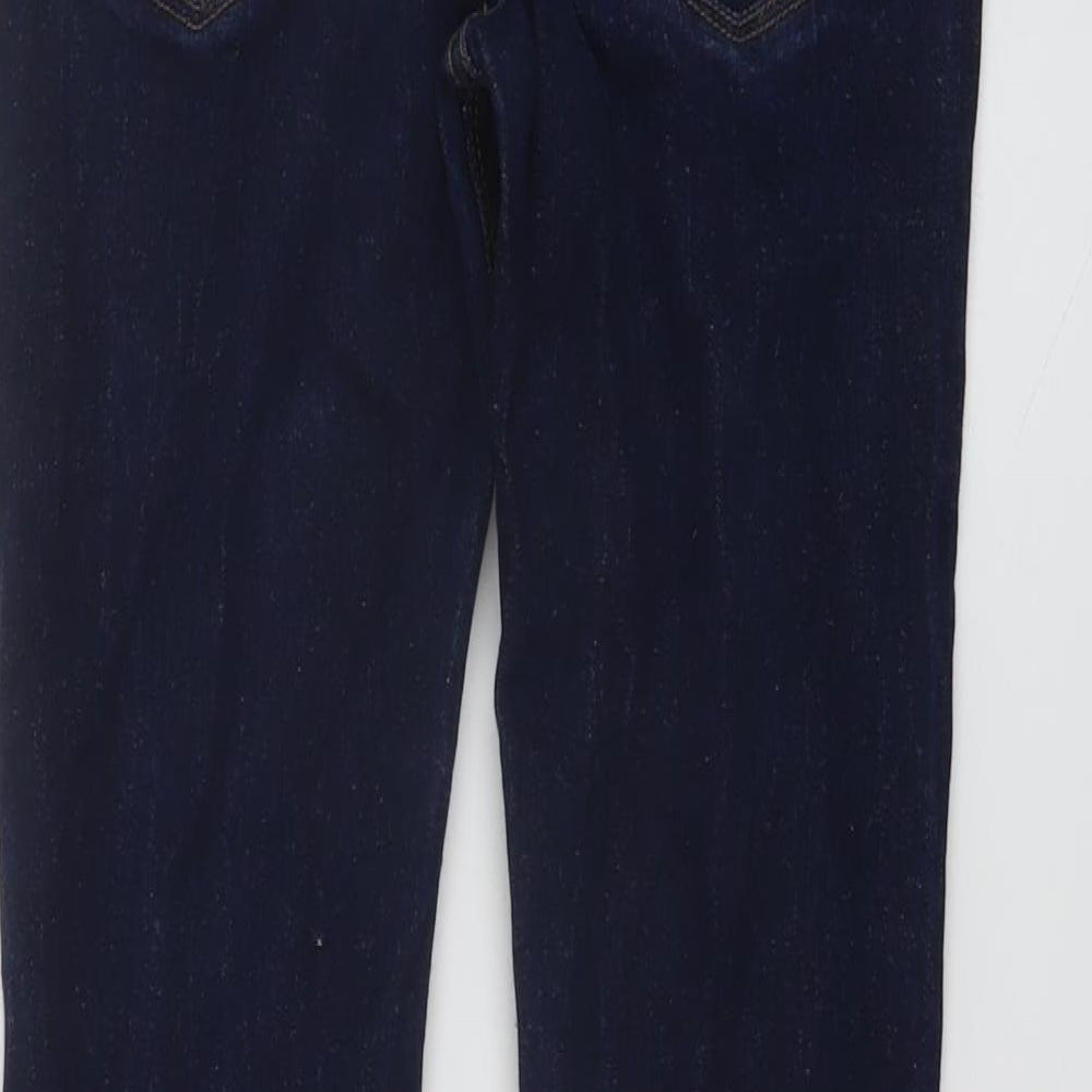 Matalan Boys Blue Cotton Skinny Jeans Size 12 Years Regular Button