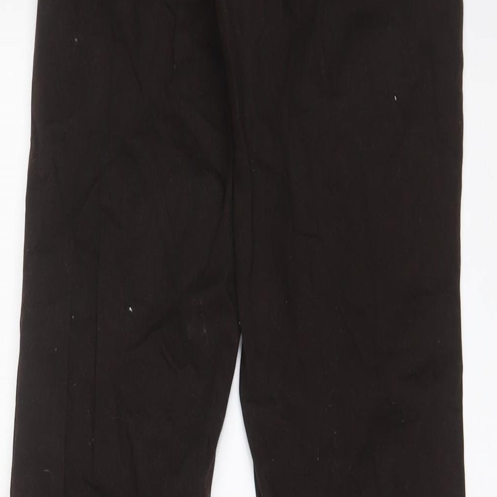 Motel Womens Brown Cotton Trousers Size 2XS L30 in Regular Zip