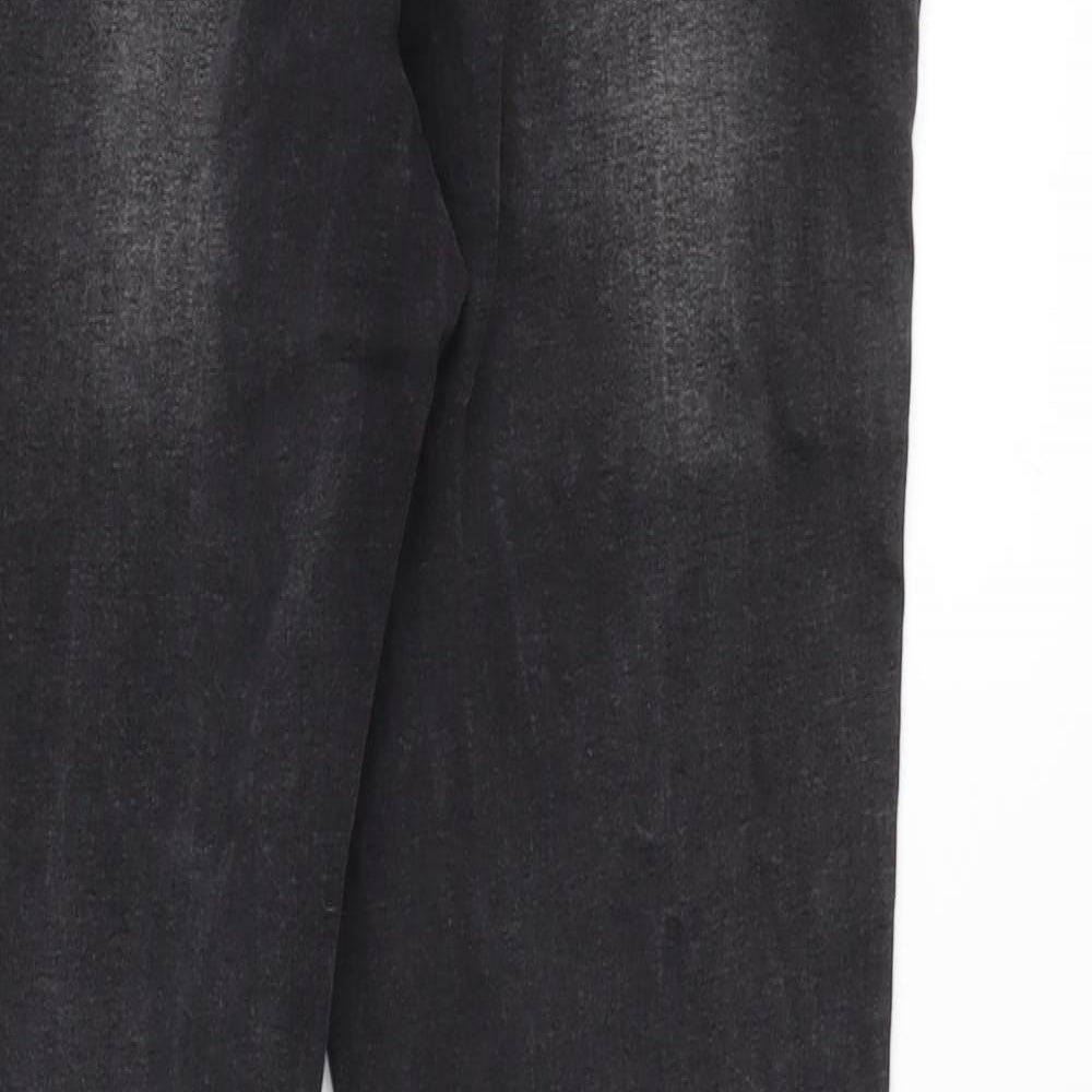 Denim Womens Grey Cotton Blend Tapered Jeans Size 18 L29.5 in Regular Zip