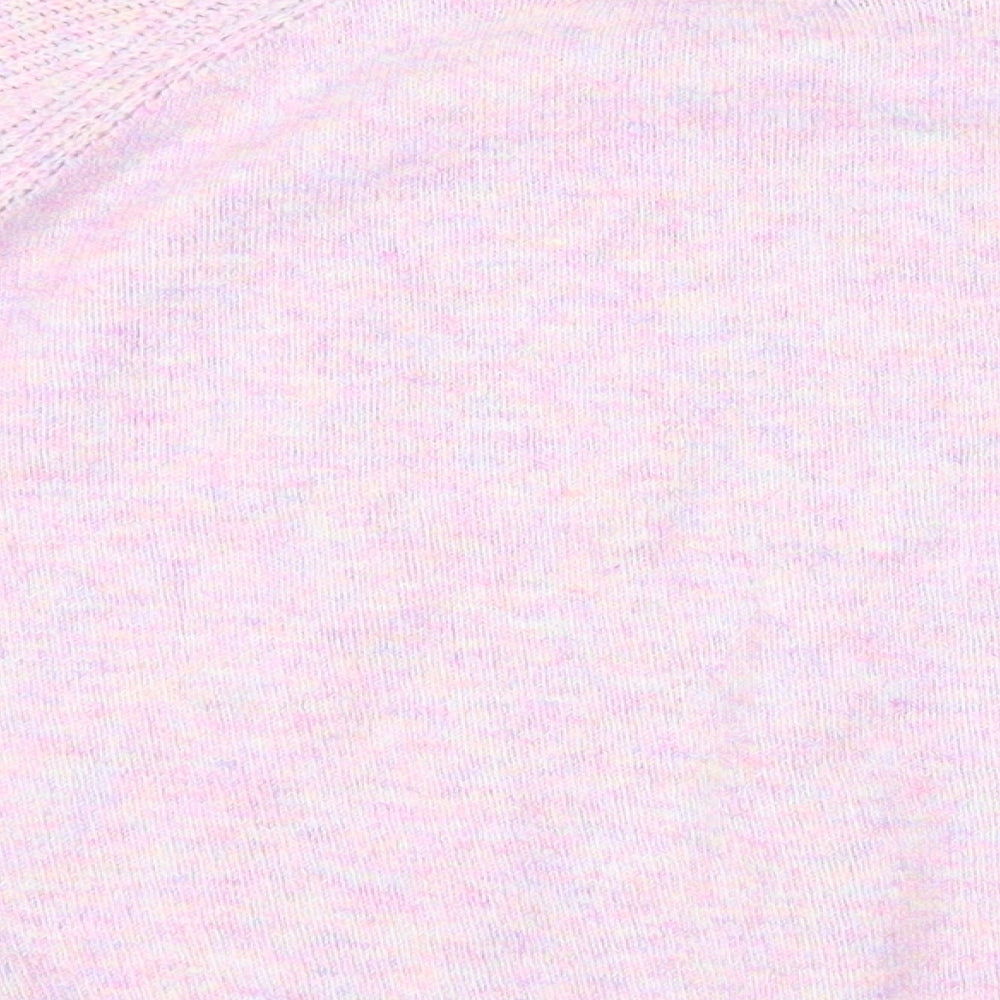 Marks and Spencer Womens Purple Crew Neck Acrylic Pullover Jumper Size L