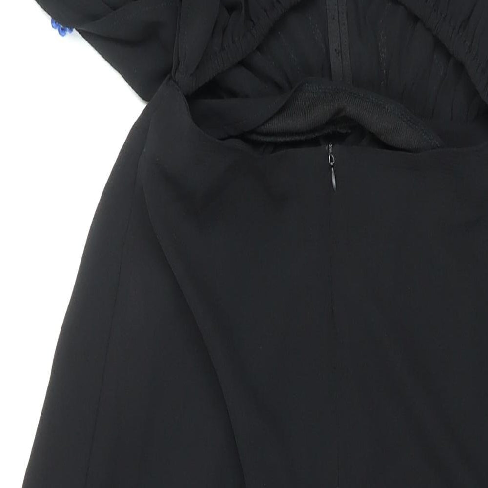 Native Rove Womens Black Polyester Maxi Size S V-Neck Pullover