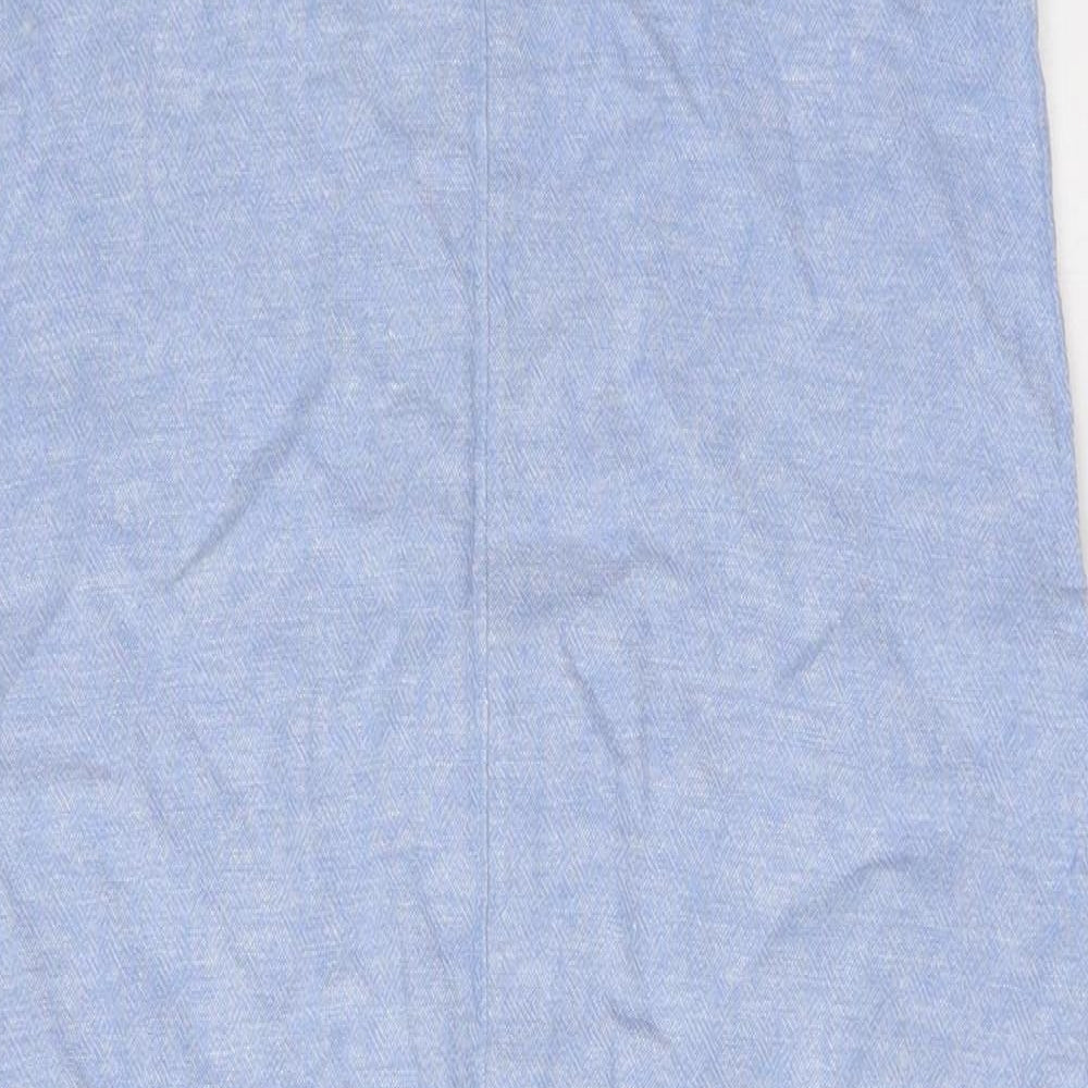 Marks and Spencer Womens Blue Flax A-Line Size 8 Scoop Neck