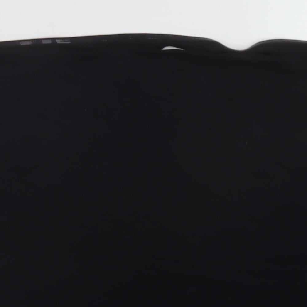 Marks and Spencer Womens Black Cotton Cropped Tank Size XL Off the Shoulder