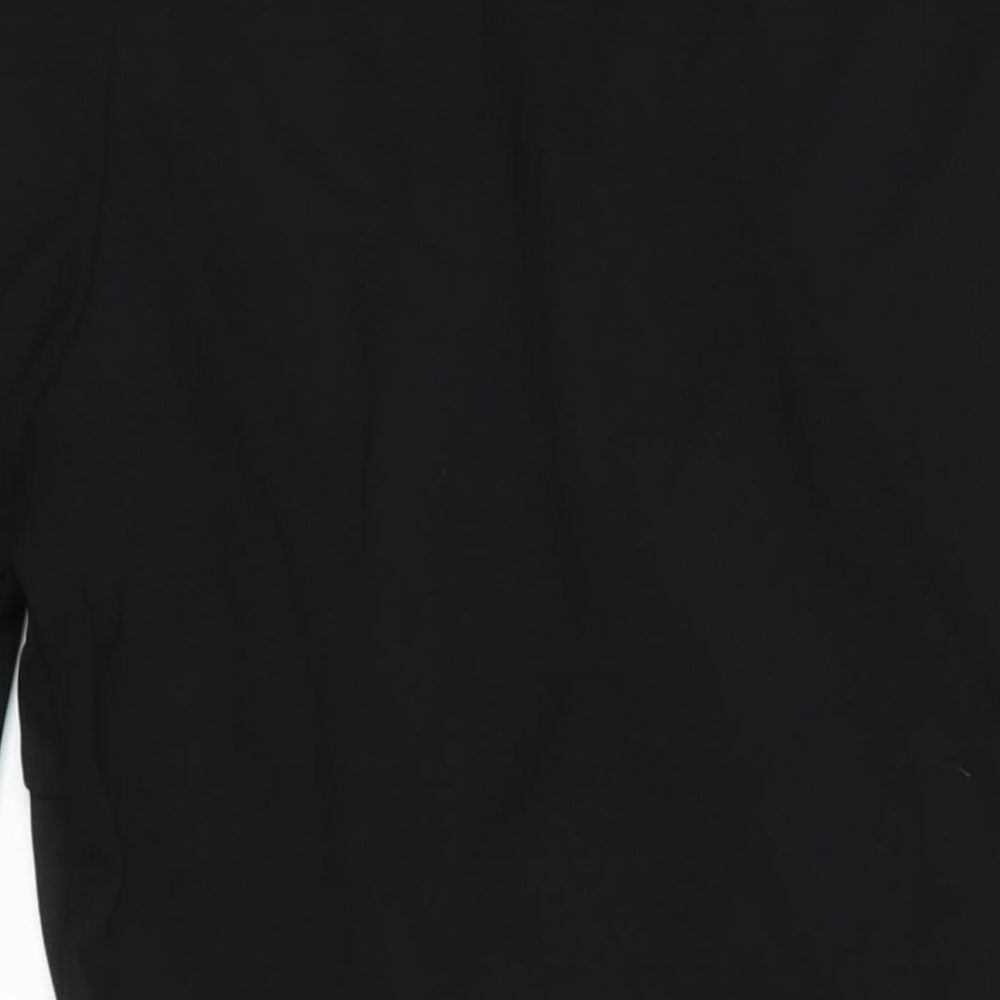 M&S Womens Black Polyester Shift Size 12 V-Neck