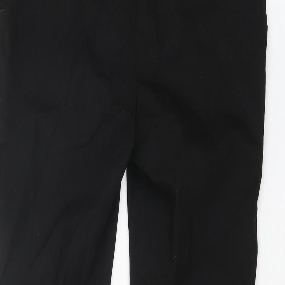 Marks and Spencer Girls Black Polyester Dress Pants Trousers Size 10-11 Years L25 in Regular Zip