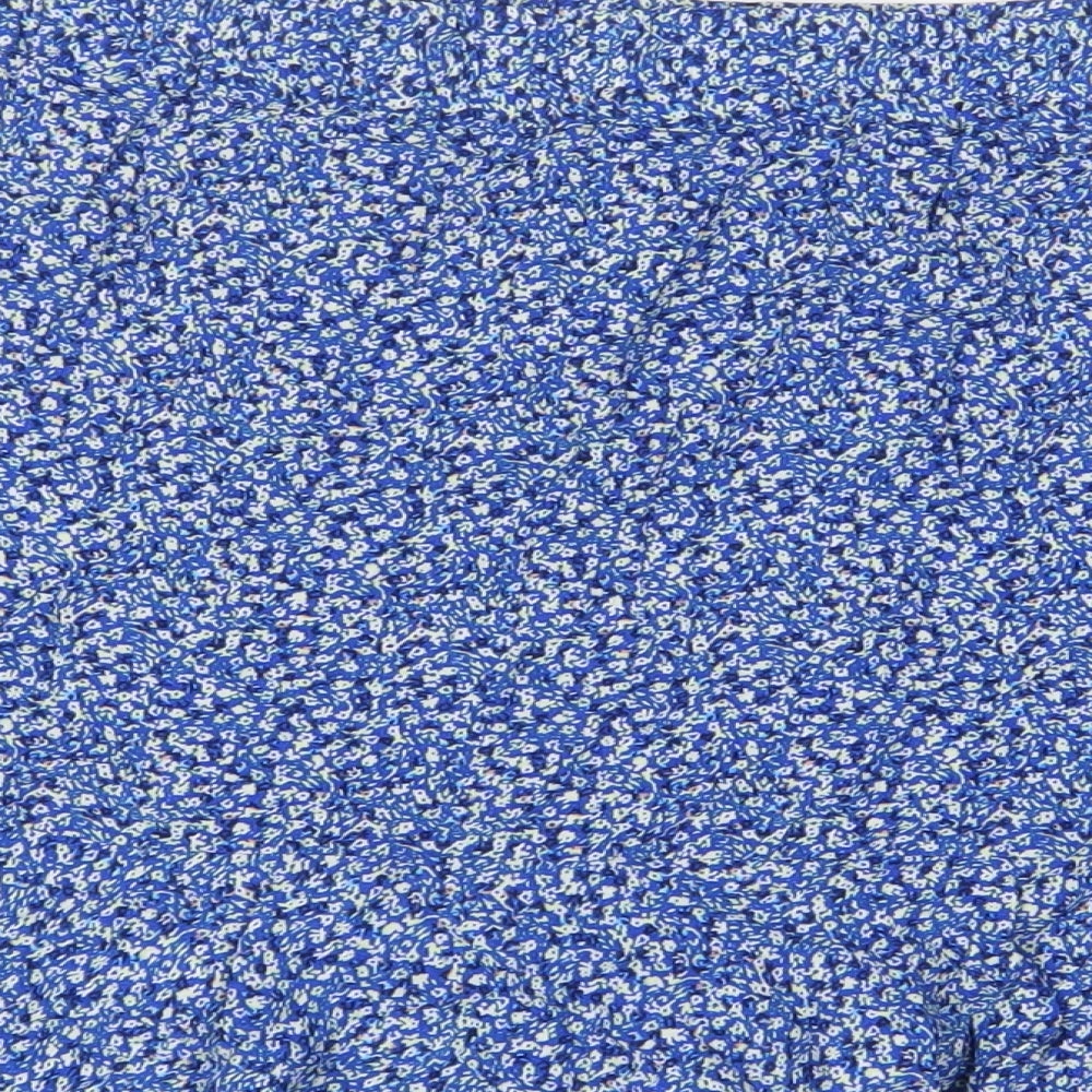 Marks and Spencer Womens Blue Floral Viscose A-Line Skirt Size 24