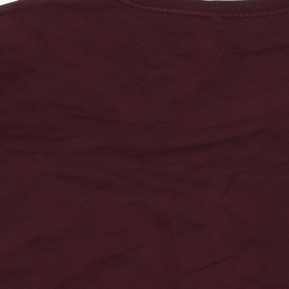 Marks and Spencer Womens Red Cotton Pullover Sweatshirt Size L