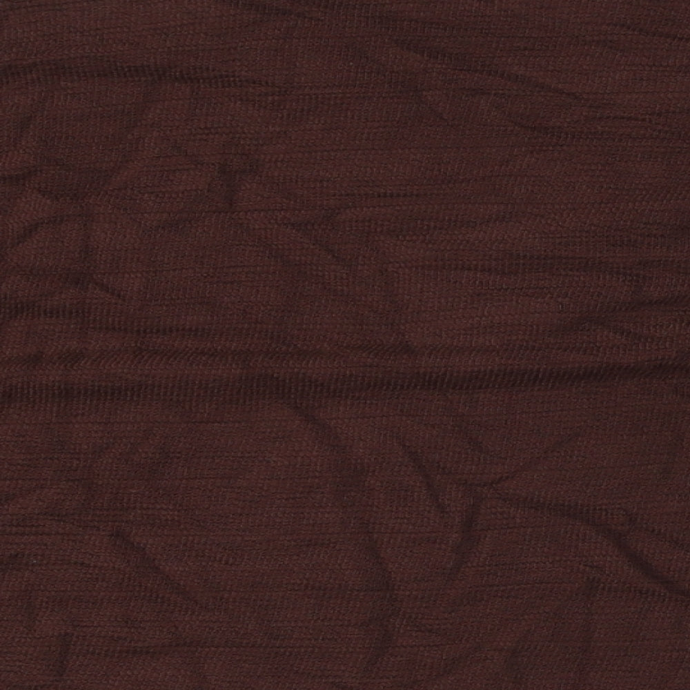 Marks and Spencer Womens Brown Cotton Basic Button-Up Size 20 Collared