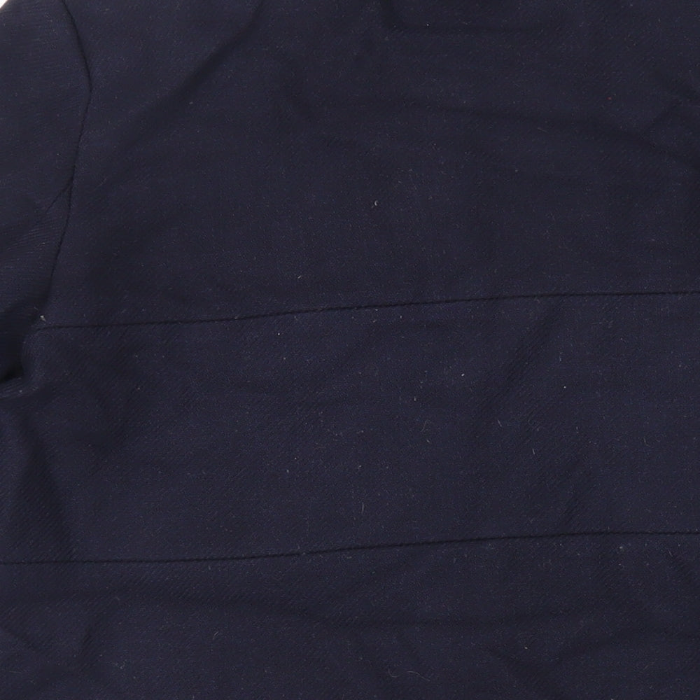 Hallhuber Womens Blue Pea Coat Coat Size 10 Button