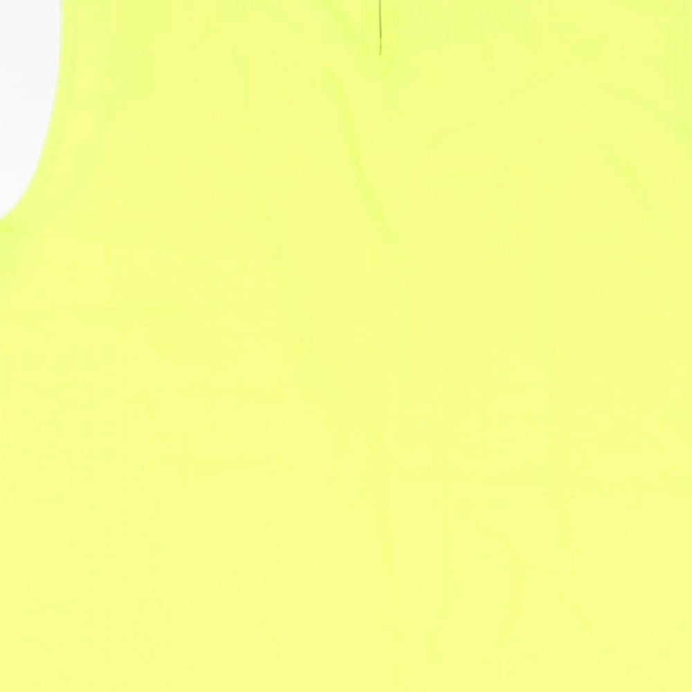 Dorothy Perkins Womens Yellow Polyester Camisole Blouse Size 16 Scoop Neck