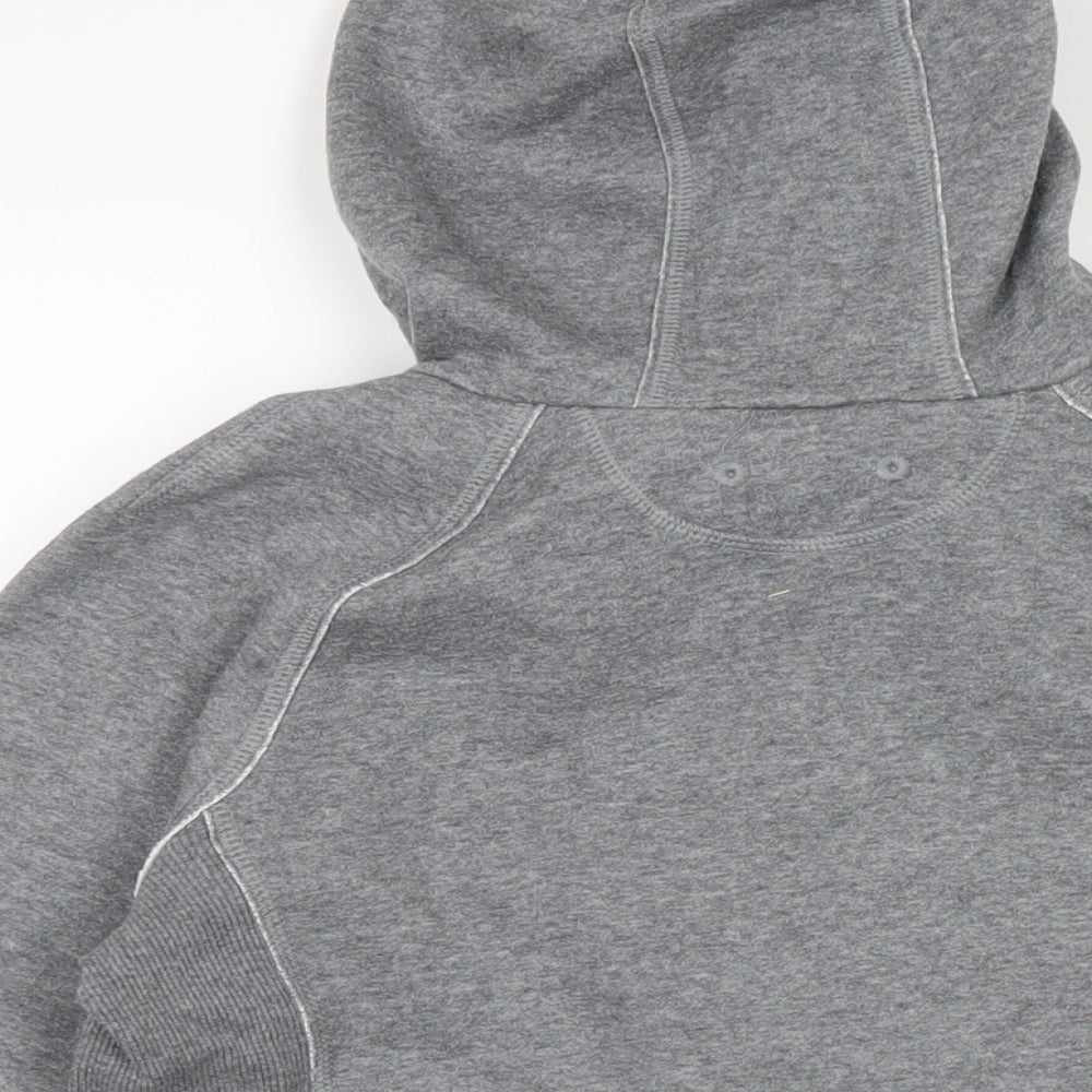 DOMYOS Mens Grey Cotton Pullover Hoodie Size S