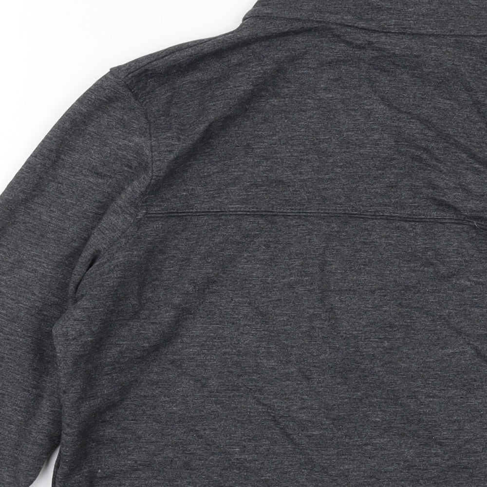 Marks and Spencer Womens Grey Cotton Full Zip Sweatshirt Size 12 Zip