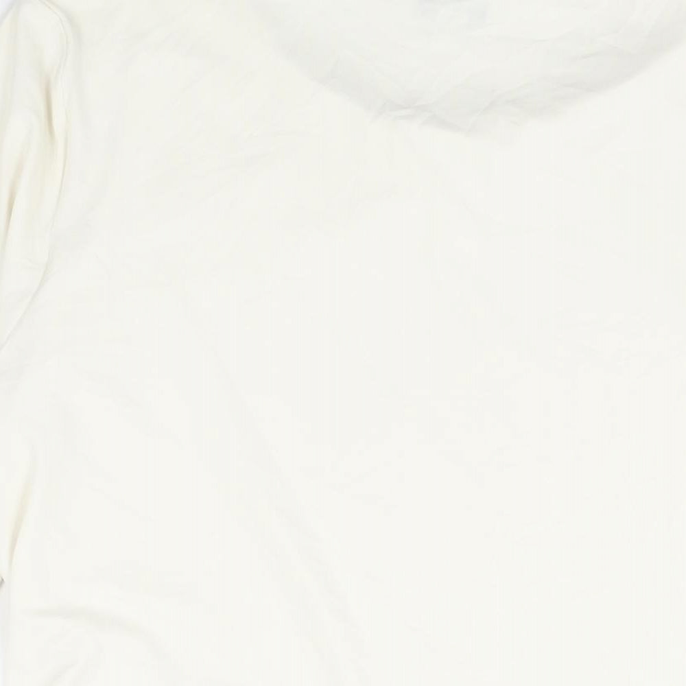 Marks and Spencer Womens Ivory Polyester Basic Blouse Size 20 Round Neck - Rouched