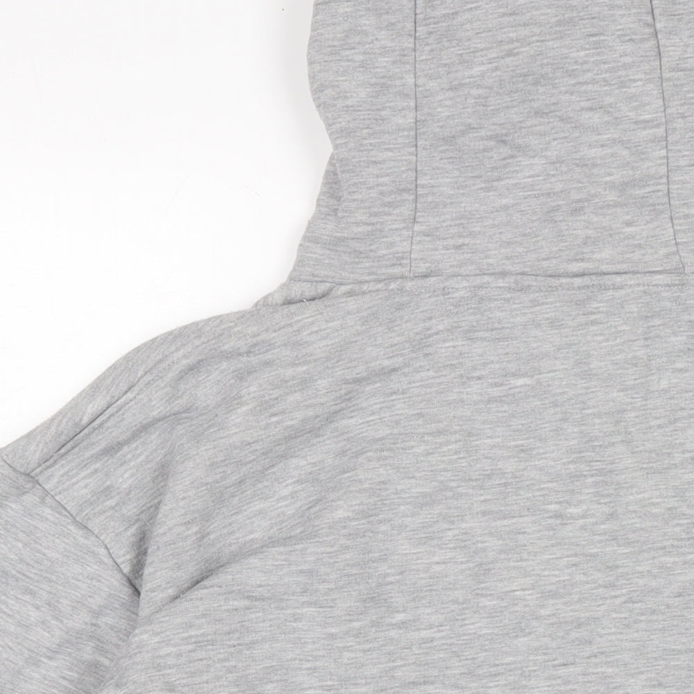 Zara Mens Grey Cotton Pullover Hoodie Size L