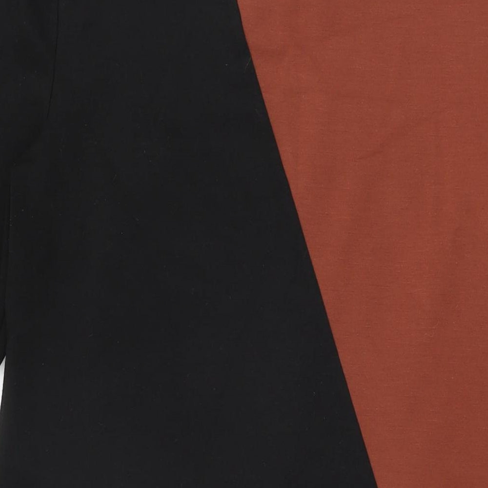 Wallis Womens Black Geometric Polyester Shift Size 16 Round Neck Pullover