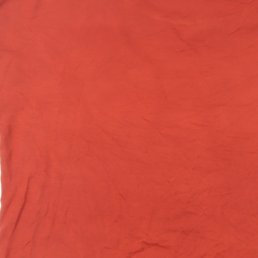 Per Una Womens Red Viscose Basic T-Shirt Size 10 Round Neck