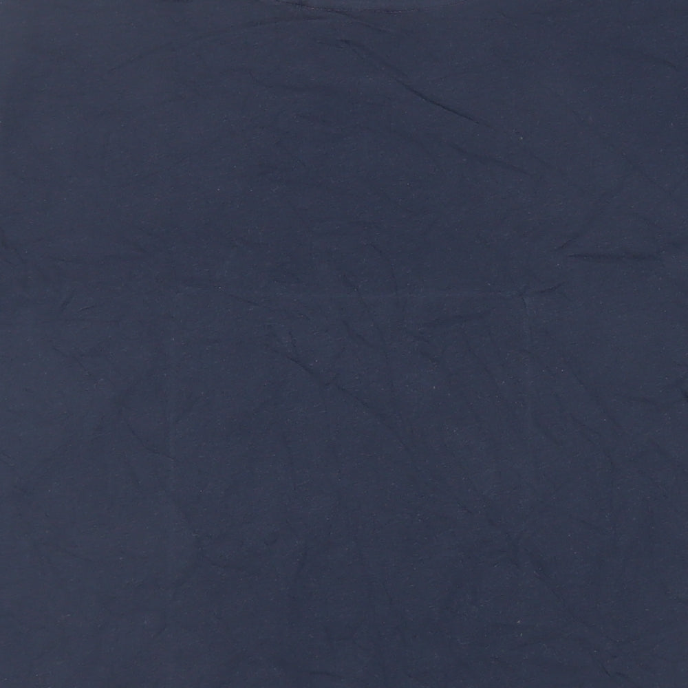 Marks and Spencer Womens Blue Solid Cotton Top Pyjama Top Size S