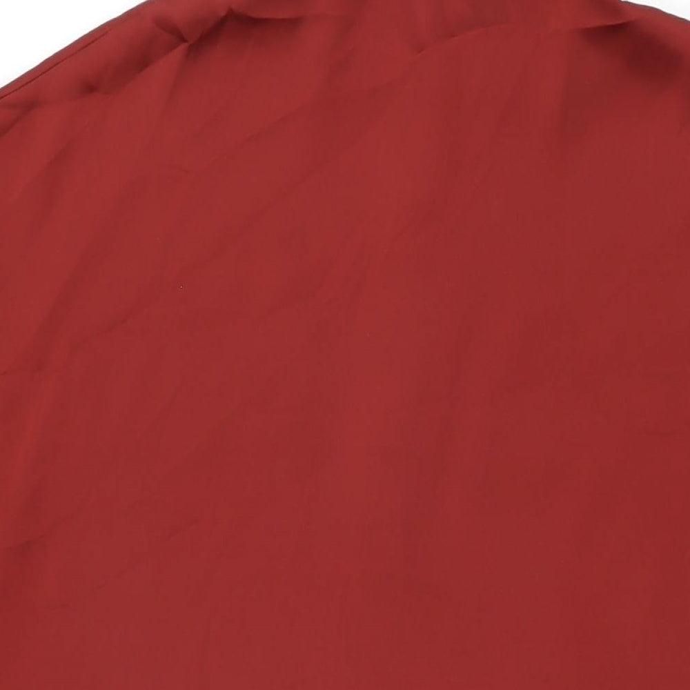Autograph Womens Red Polyester Basic Blouse Size 14 Collared