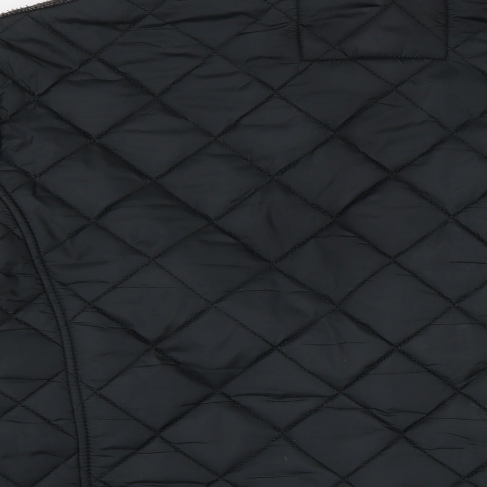 Maine Mens Black Quilted Jacket Size S Zip