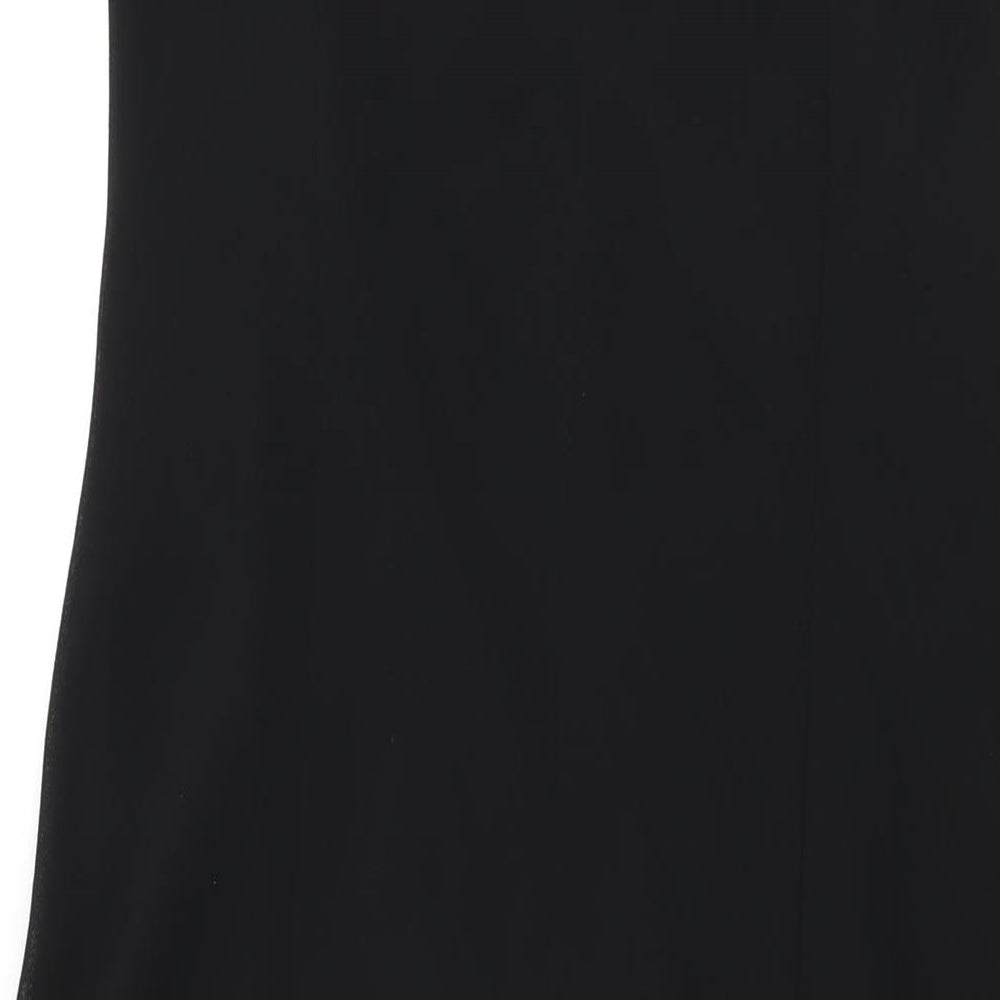 Roman Womens Black Polyester Shift Size 14 V-Neck Pullover