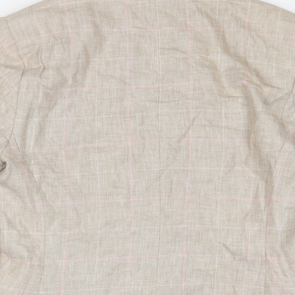 Marks and Spencer Womens Beige Jacket Blazer Size 6 Button