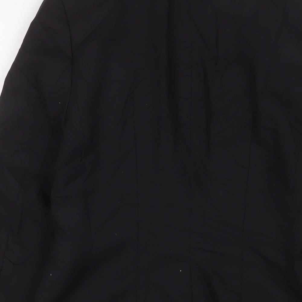 H&M Womens Black Jacket Blazer Size 8 Button