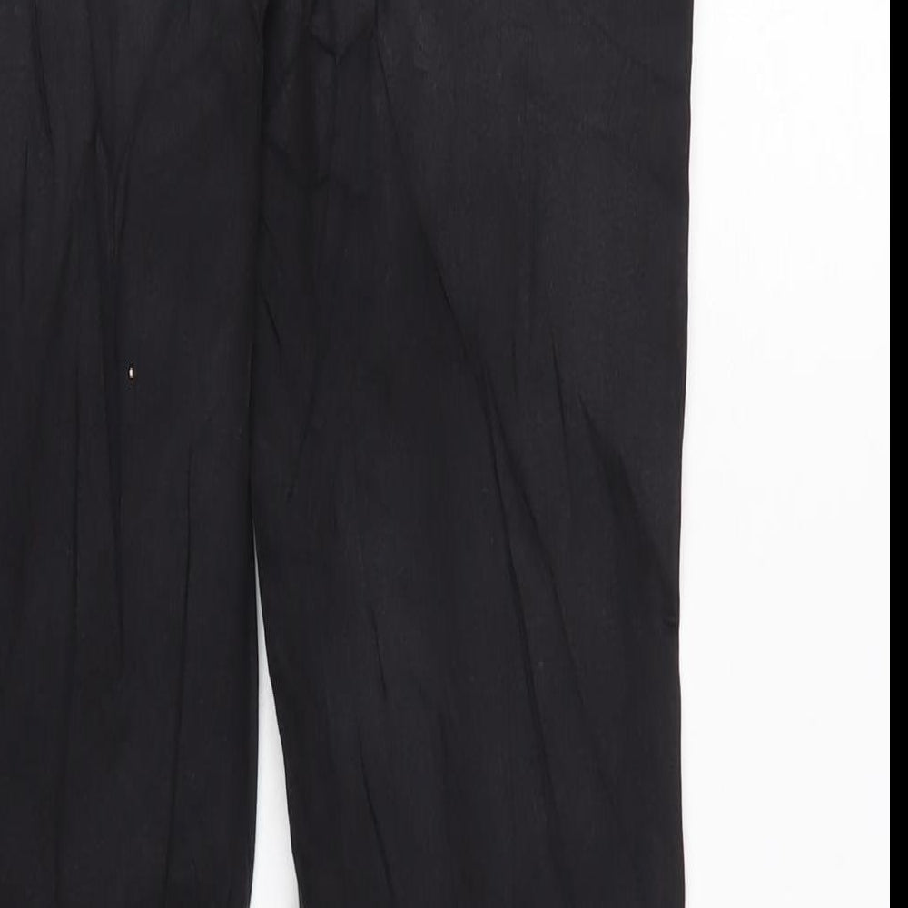 Marks and Spencer Womens Black Cotton Blend Mom Jeans Size 6 L29 in Regular Zip