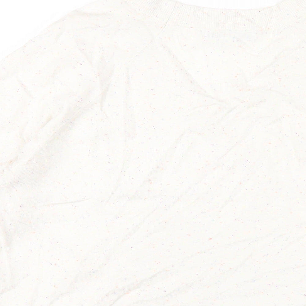 NEXT Womens Ivory Round Neck Viscose Pullover Jumper Size S