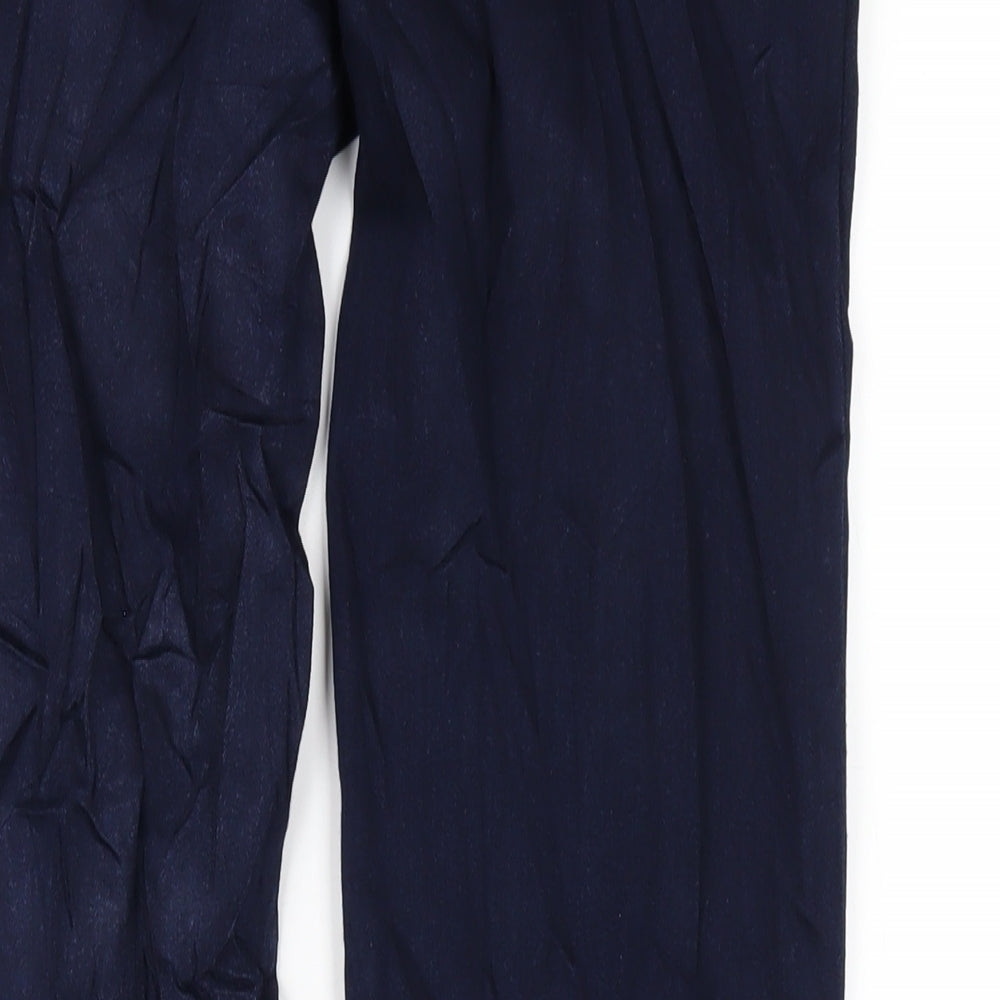 Marks and Spencer Womens Blue Cotton Straight Jeans Size 30 in L30 in Regular Zip