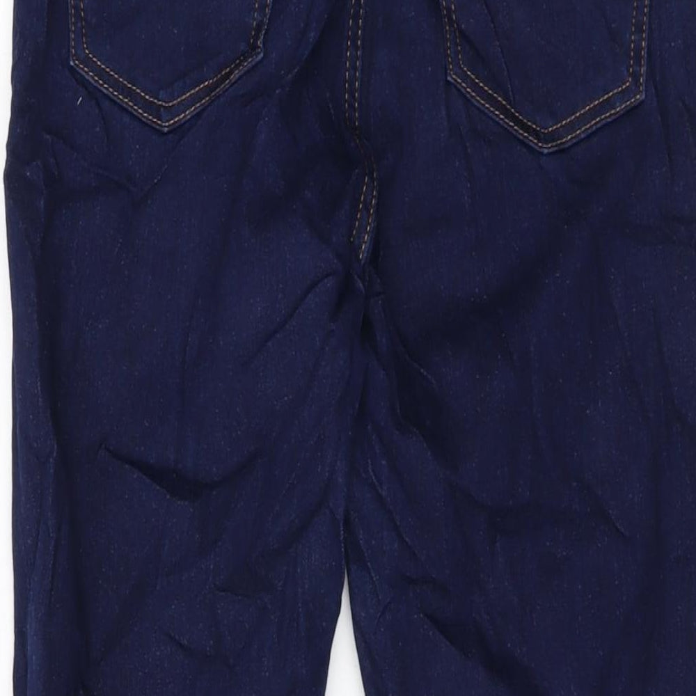 Marks and Spencer Womens Black Cotton Straight Jeans Size 10 L28 in Slim Button