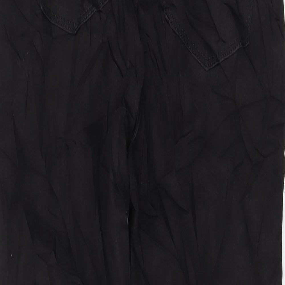 Marks and Spencer Womens Black Cotton Skinny Jeans Size 12 L28 in Regular Button