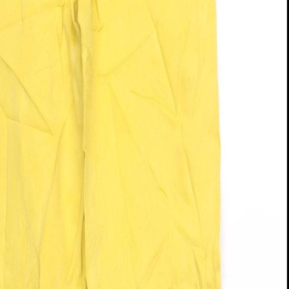 Marks and Spencer Womens Yellow Cotton Skinny Jeans Size 8 L30 in Regular Zip
