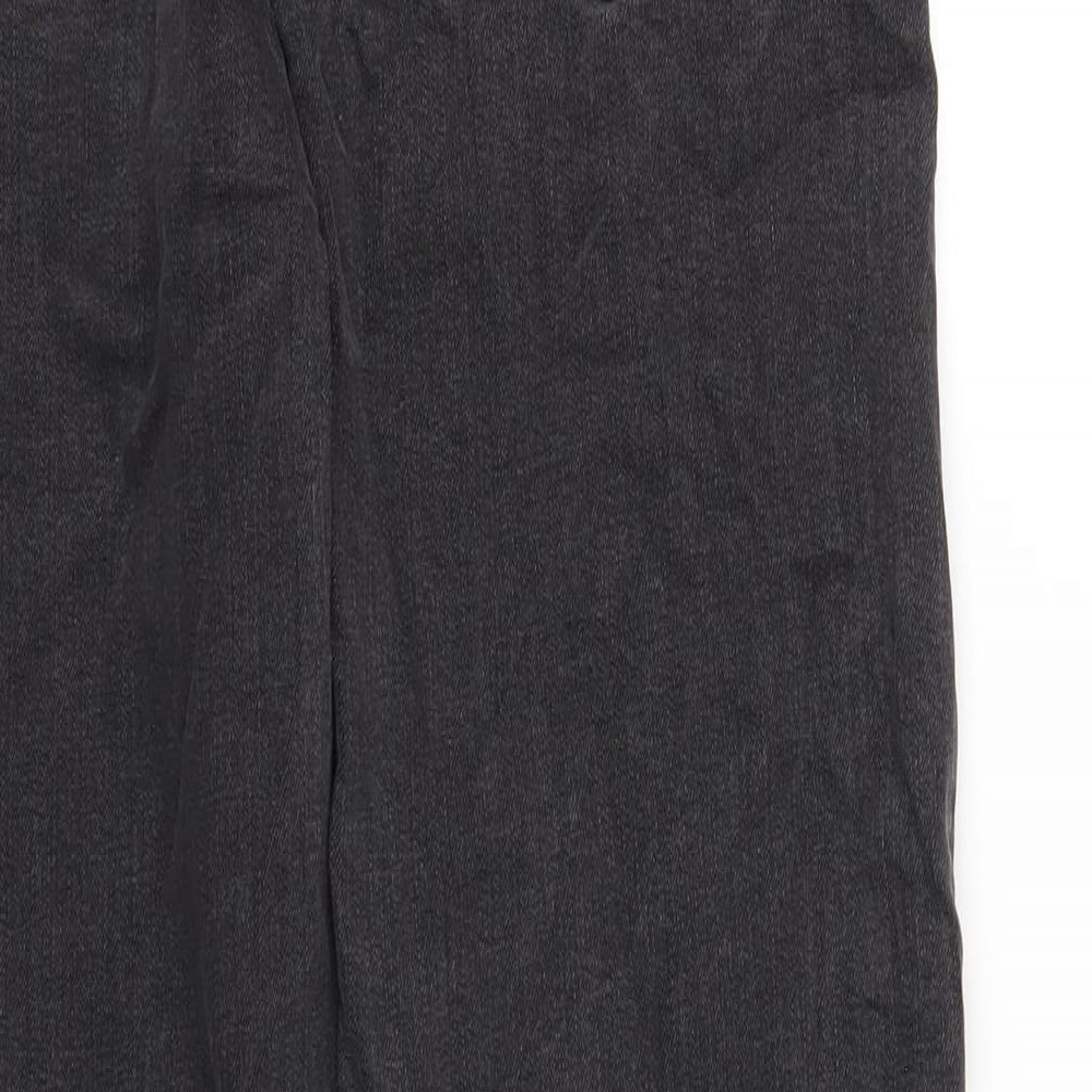 Marks and Spencer Womens Blue Cotton Straight Jeans Size 6 L30 in Regular Zip
