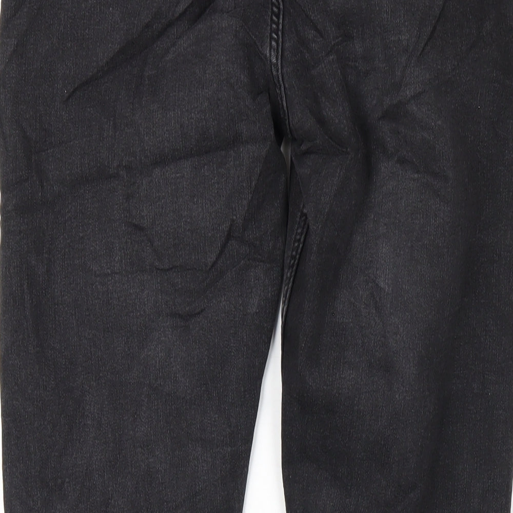 Marks and Spencer Womens Black Cotton Skinny Jeans Size 12 L29 in Regular Zip