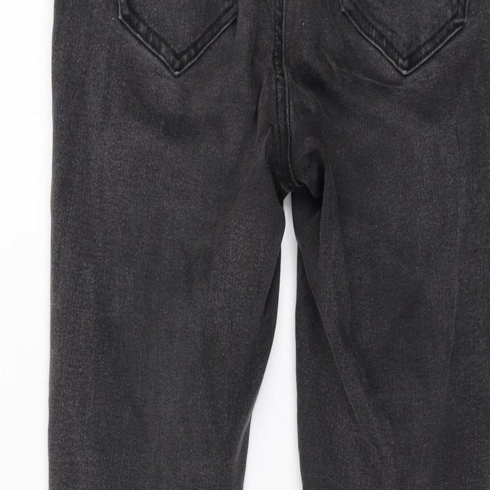 New Look Girls Grey Cotton Skinny Jeans Size 14 Years Regular Button