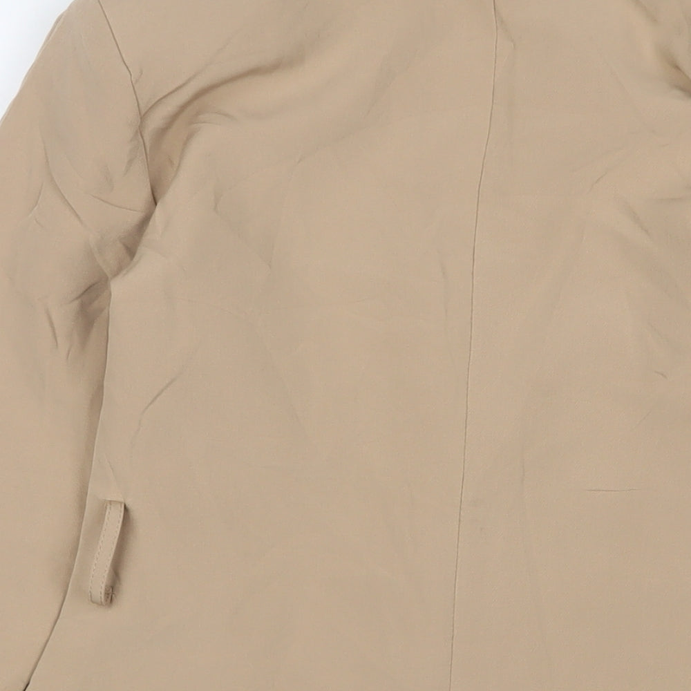 Boohoo Womens Beige Jacket Blazer Size 10 Button