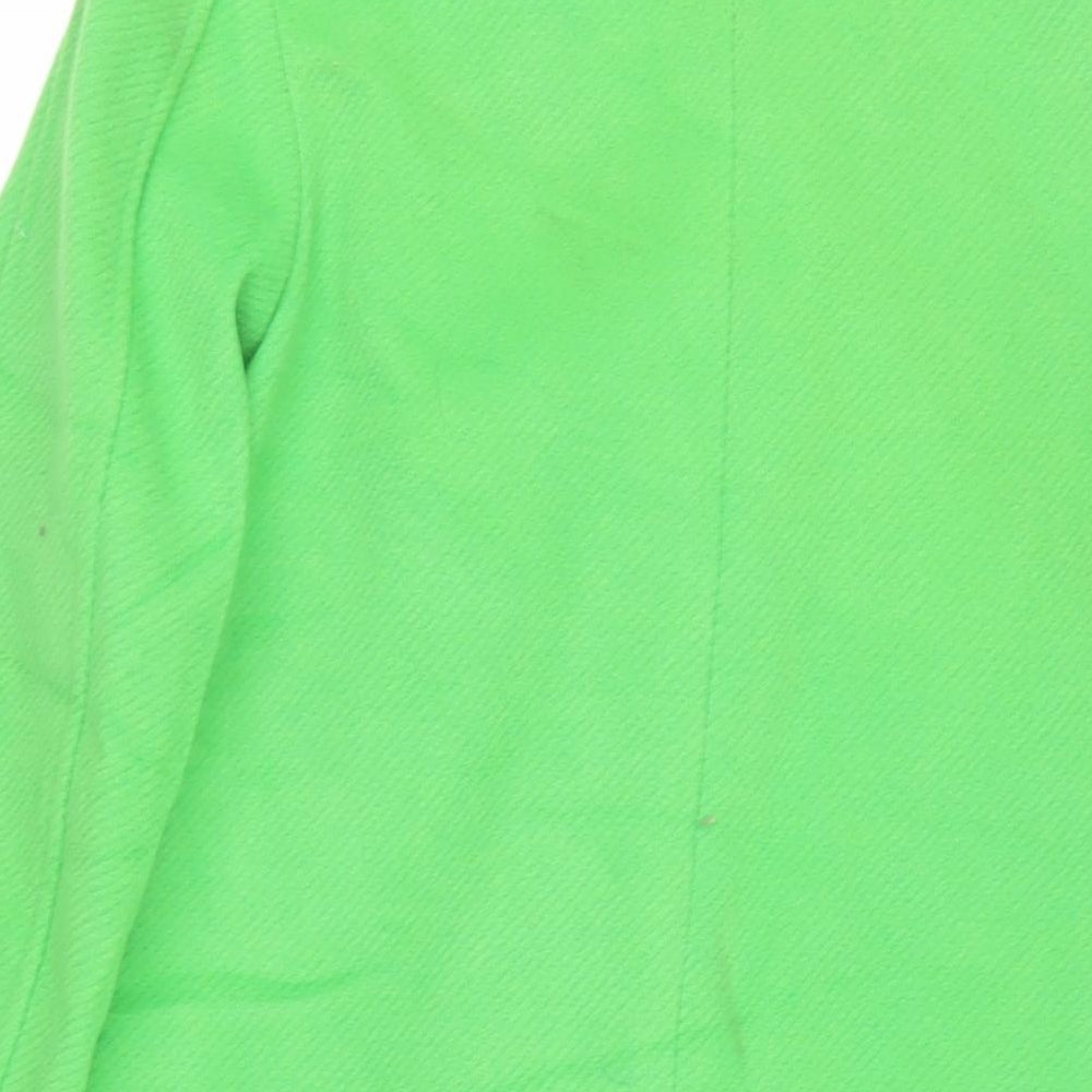 Marks and Spencer Womens Green Overcoat Coat Size 8 Button