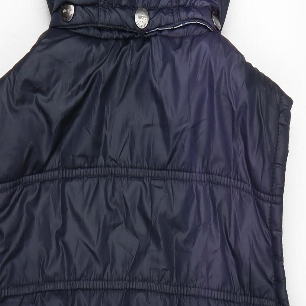 Tokyo Laundry Mens Blue Gilet Waistcoat Size S Zip