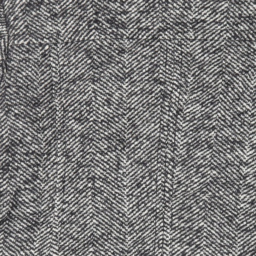 Basler Womens Grey Herringbone Tweed Overcoat Size M