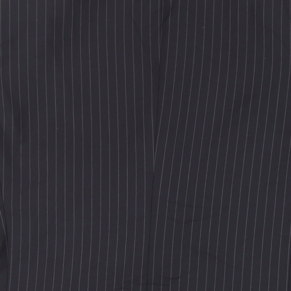 Marks and Spencer Mens Black Striped Wool Jacket Suit Jacket Size 38 Regular
