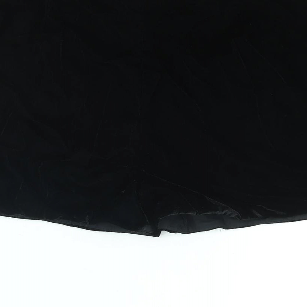 Autograph Girls Black Polyester Mom Shorts Size 13-14 Years Regular Zip