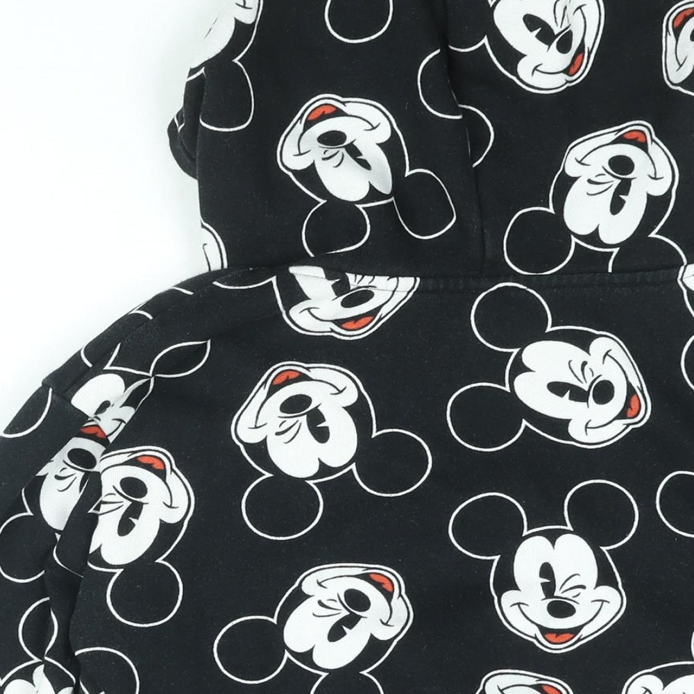 Divided by H&M Womens Black Geometric Cotton Pullover Hoodie Size S Pullover - Disney Mickey Mouse Ears