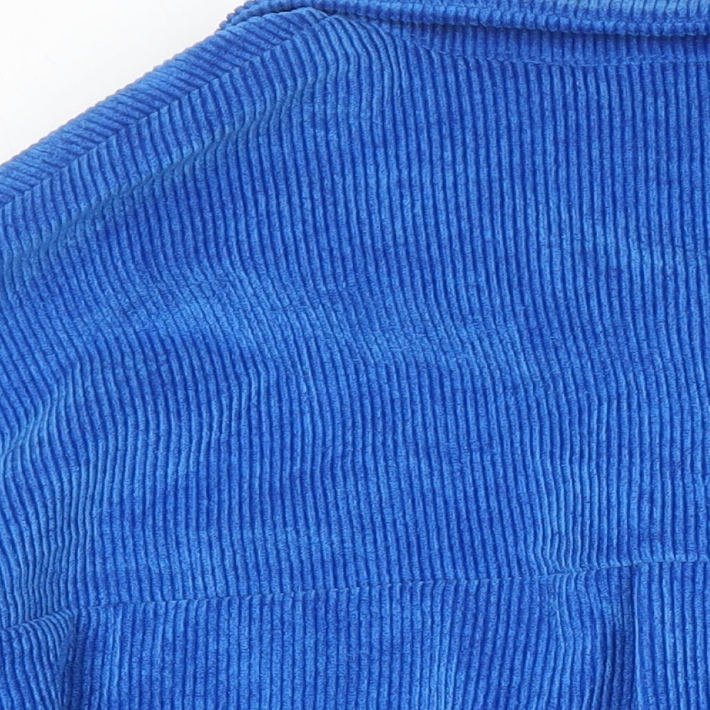 Clockhouse Womens Blue Polyester Basic Blouse Size 12 Collared