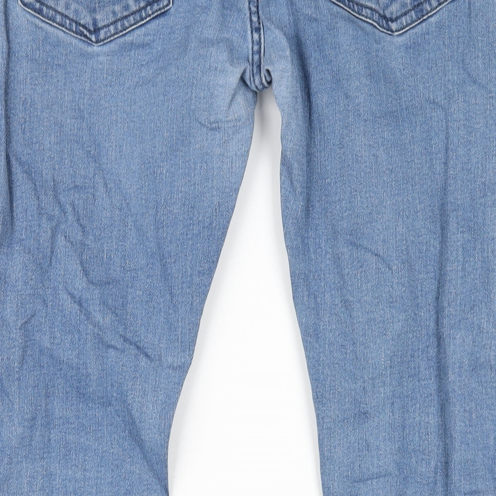 Topman Mens Blue Cotton Skinny Jeans Size 30 in L30 in Regular Zip