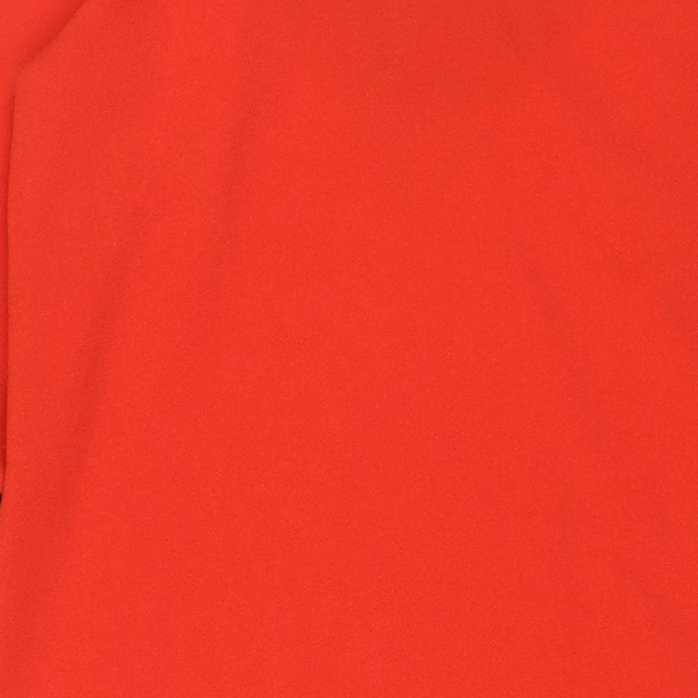 Marks and Spencer Womens Red Polyester A-Line Size 12 V-Neck Pullover