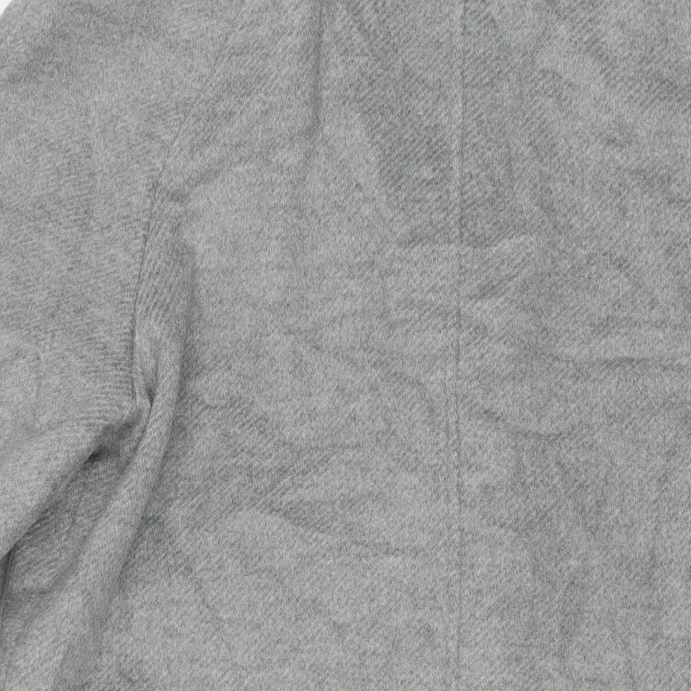 Marks and Spencer Womens Grey Overcoat Coat Size 14 Buckle