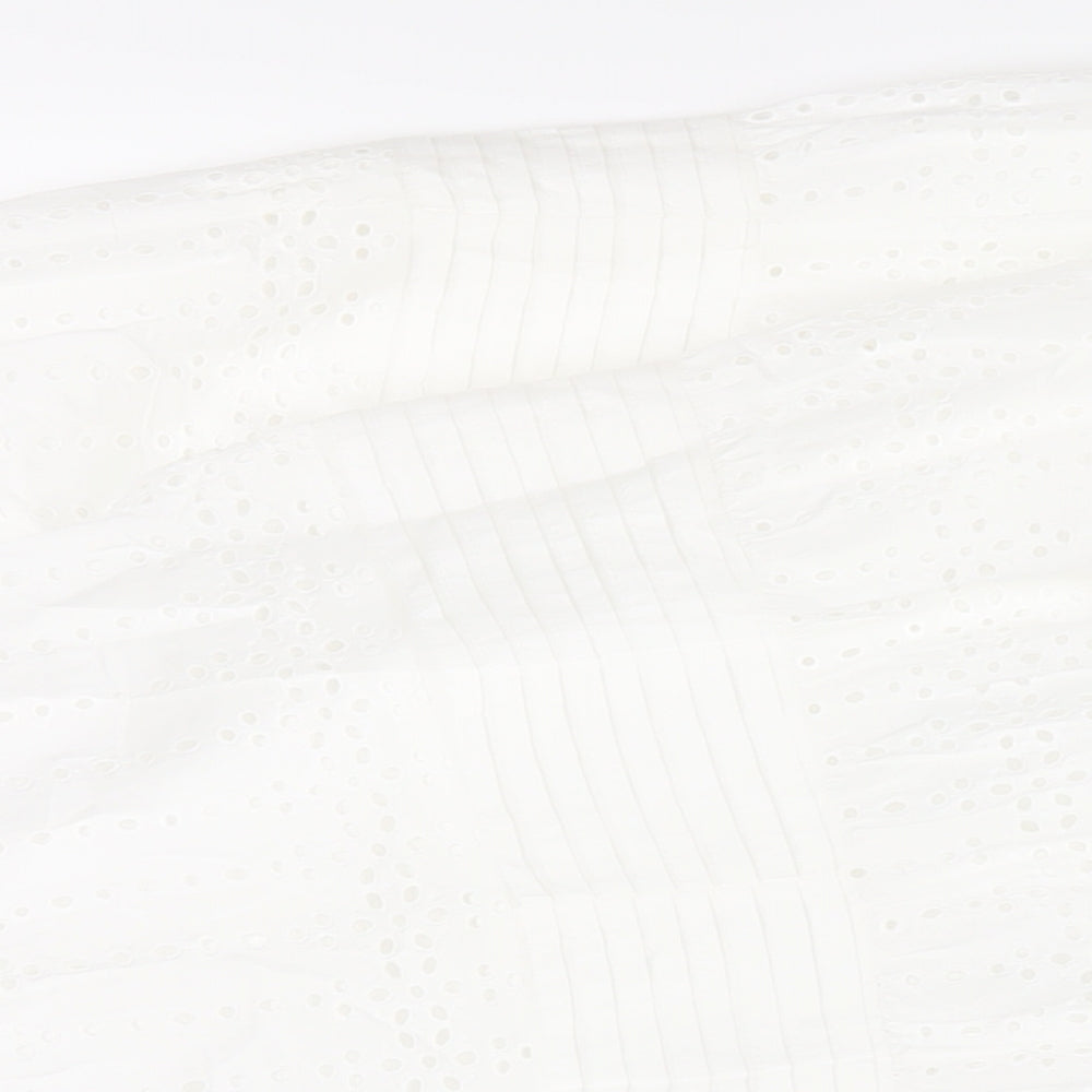 Per Una Womens White Cotton A-Line Size 22 V-Neck Zip