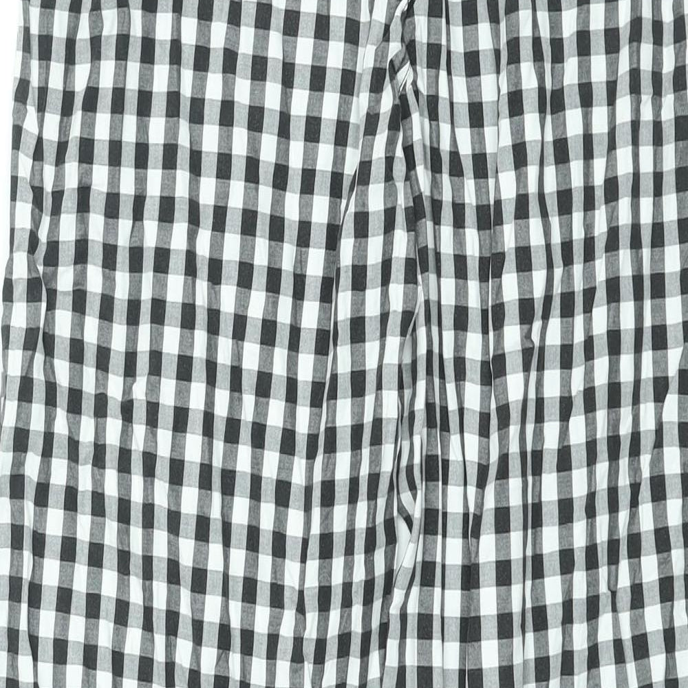Calvin Klein Mens Black Gingham Cotton Pyjama Pants Size M Drawstring - Logo